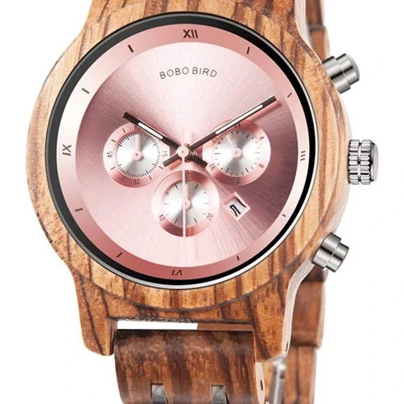 BRAND NEW WOMENS WOODEN WATCH NWT - Picture 2 of 5